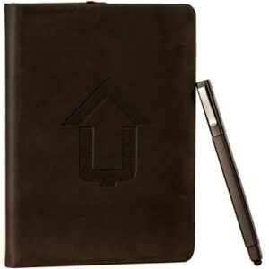 Charge Up leather bound notebook journal pen victor pisano